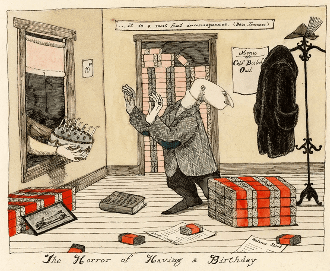 Edward Gorey's Goth Art: Perfect for A Very Rainy Day